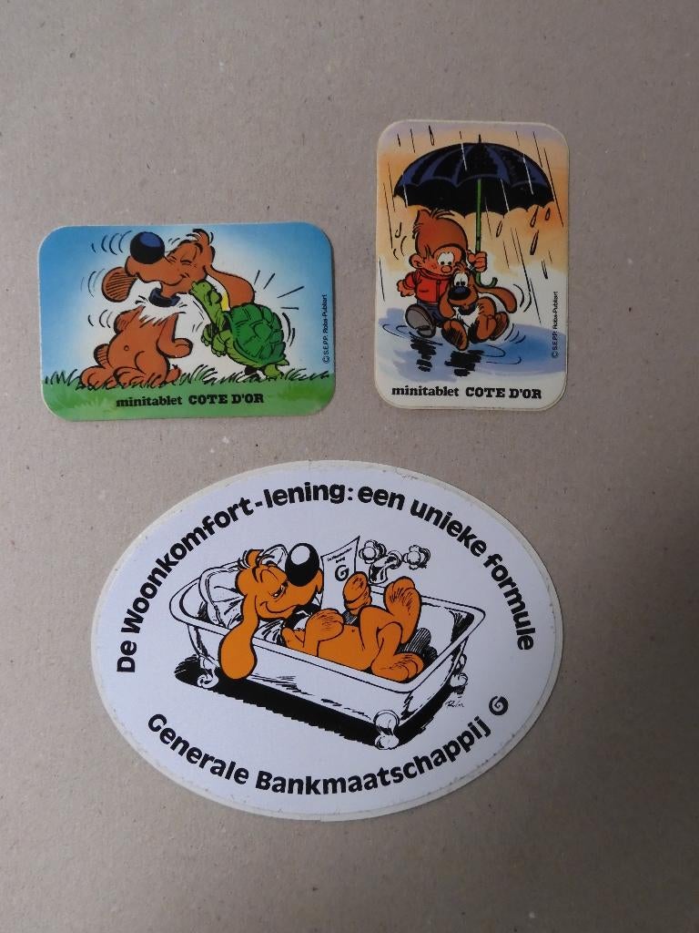 3 stickers - Bollie en Billie - Cote D'or - Generale bank, Ophalen of Verzenden, Nieuw, Strip of Tekenfilm