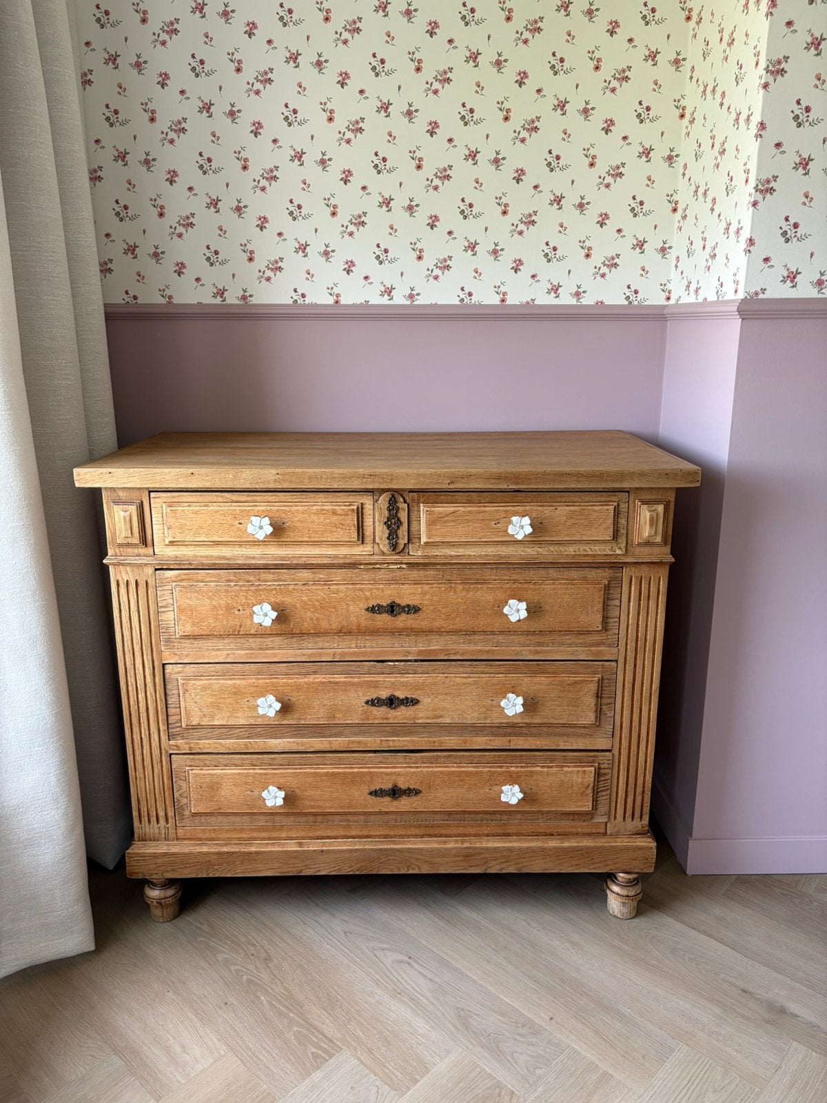 Eiken Ladekast dressoir, Gebruikt, Kast, 50 tot 70 cm, 100 cm of meer