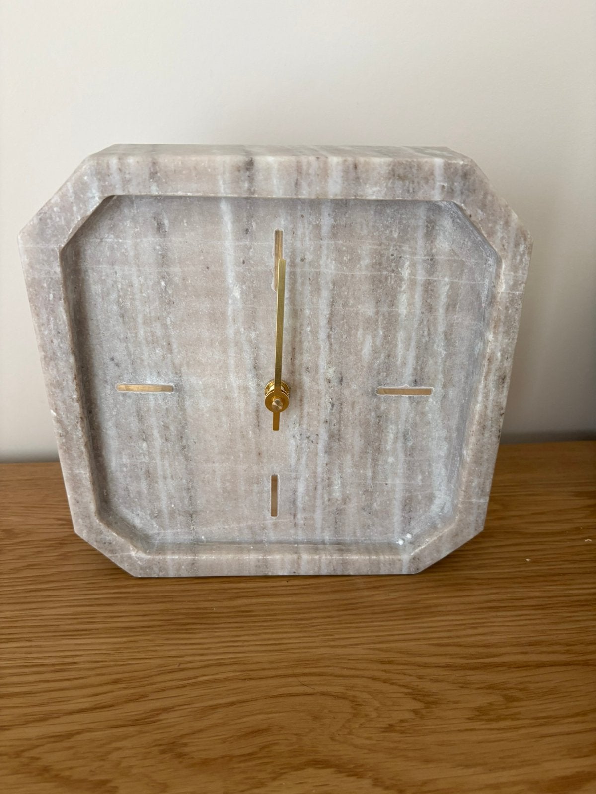 Marmeren klok beige/staande horloge, Ophalen