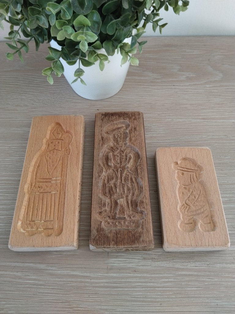 3 houten speculaas vormen, Hobby en Vrije tijd, Taarten en Cupcakes maken, Ophalen of Verzenden, Zo goed als nieuw