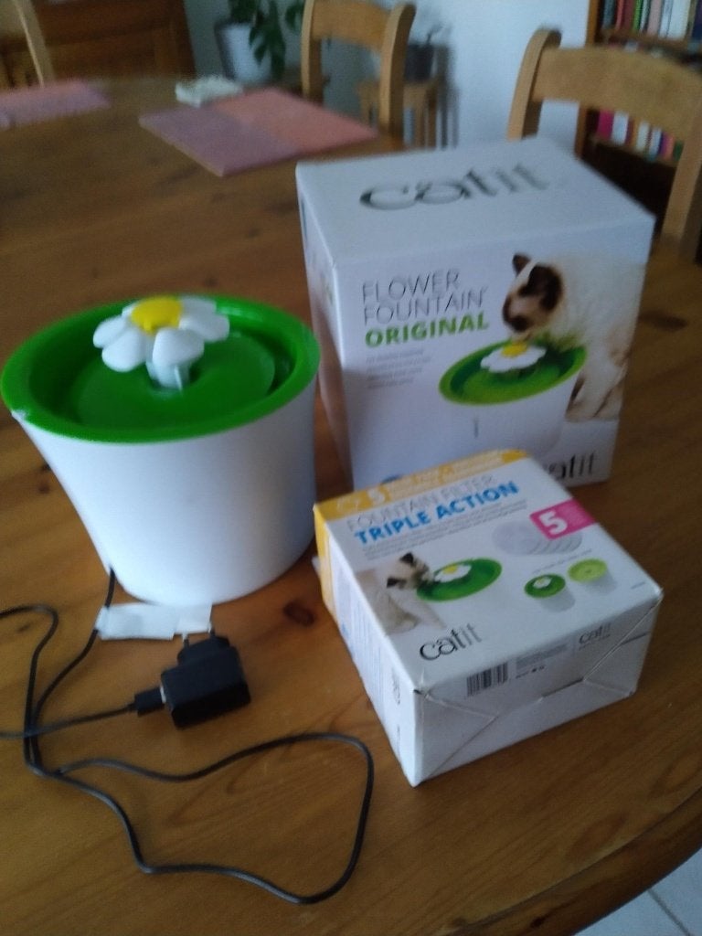 kattenfontein (als nieuw) + 5 nieuwe filters, Ophalen of Verzenden, Zo goed als nieuw