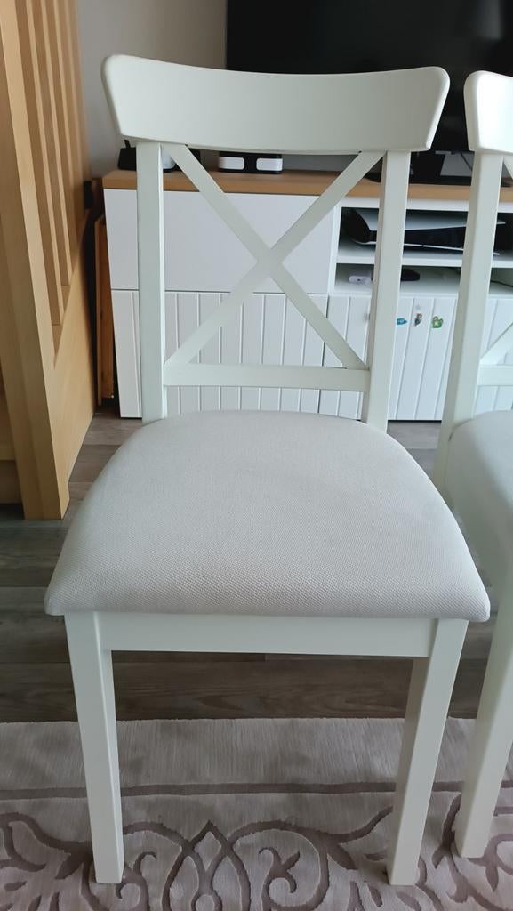 Eetkamerstoelen Ingolf, Huis en Inrichting, Stoelen, Ophalen, Gebruikt, Wit, Hout