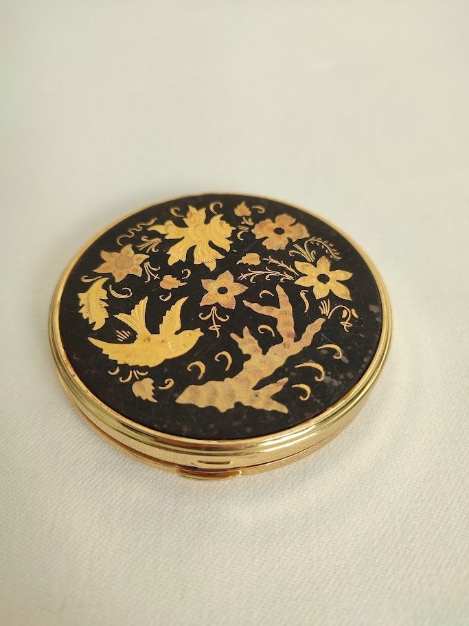 Damascene poederdoos met Inlegwerk  - Toledo - Spanje, Antiek en Kunst, Ophalen of Verzenden