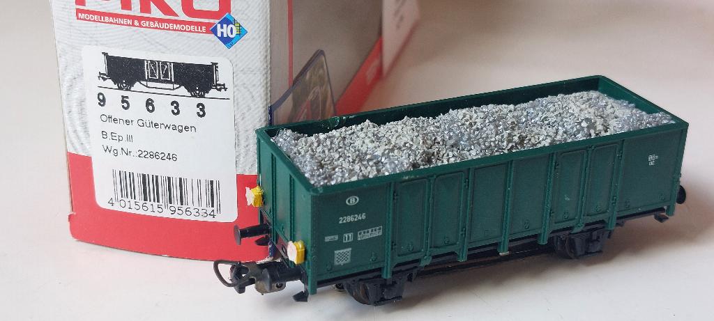 SNCB/NMBS PIKO KIEPWAGEN+FFC+LADEN*HO*AC, Wisselstroom, Gebruikt, Verzenden, Wagon