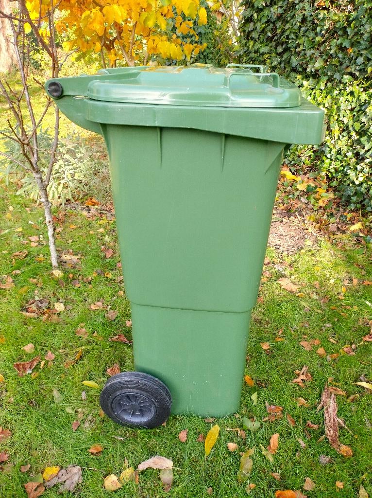 Afvalcontainer 2 wielen, inhoud 60 liter - groencontainer, Enlèvement, Comme neuf, Vert, Plastique