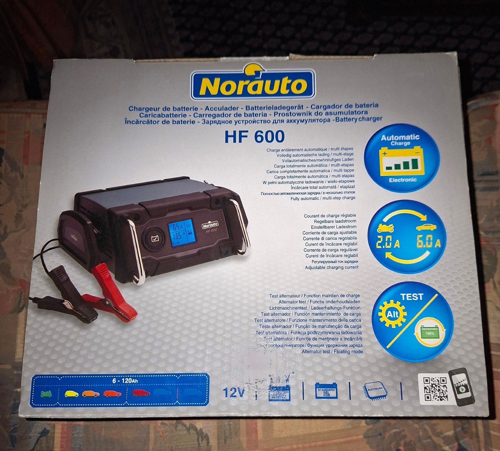 NIEUW IN DOOS: Norauto HF 600 volautomatische acculader, Auto-onderdelen, Accu's en Toebehoren, Ophalen of Verzenden