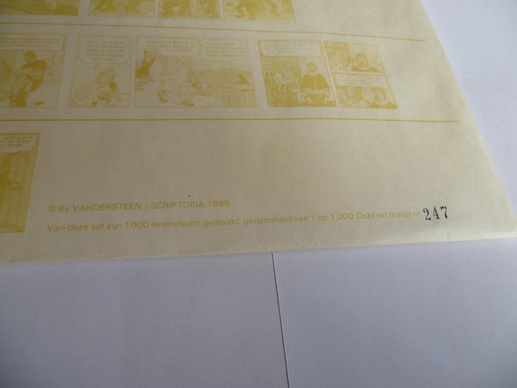S&W BRIEF PAPIER MET ENVELOPPEN WILLY VAN DER STEEN UIT 1986, Enlèvement ou Envoi, Willy Vandersteen, Série complète ou Série
