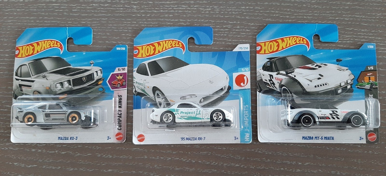 3 voitures Mazda Hotwheels, Enlèvement ou Envoi, Voiture