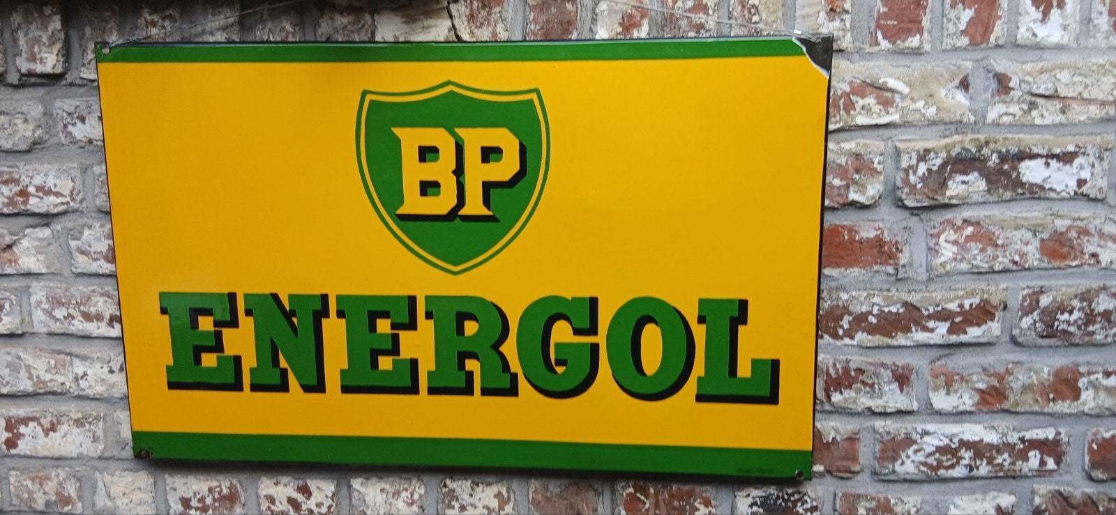 plaque émaillée bp energol reclamebord email, Collections, Enlèvement ou Envoi