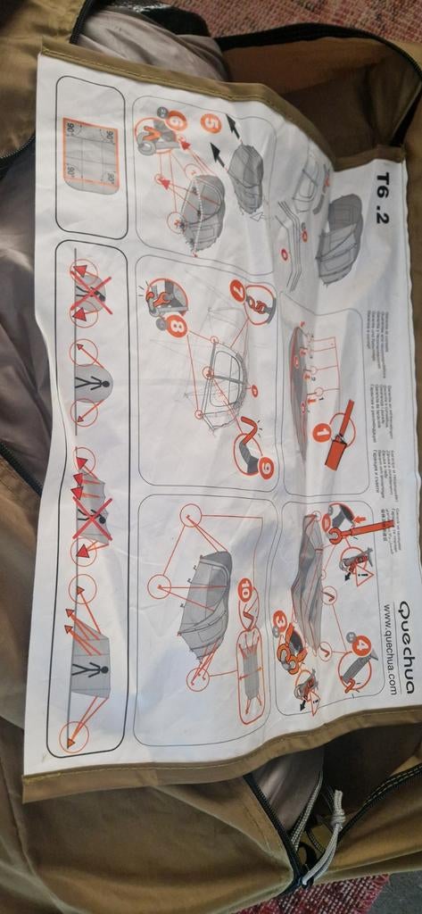 Tent Quechua 6 personen, Enlèvement