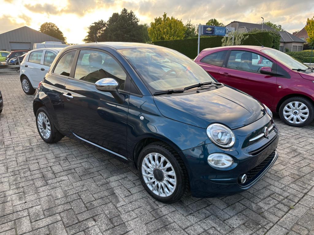 Fiat 500 hybride airco pdc. Verkocht, Auto's, Fiat, Voorwielaandrijving, 4 zetels, Stof, Blauw
