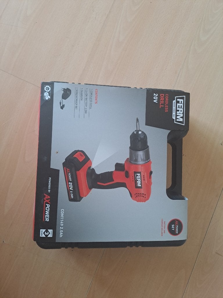 Ferm power drill cordless incl batterij en lader, Ophalen, Zo goed als nieuw