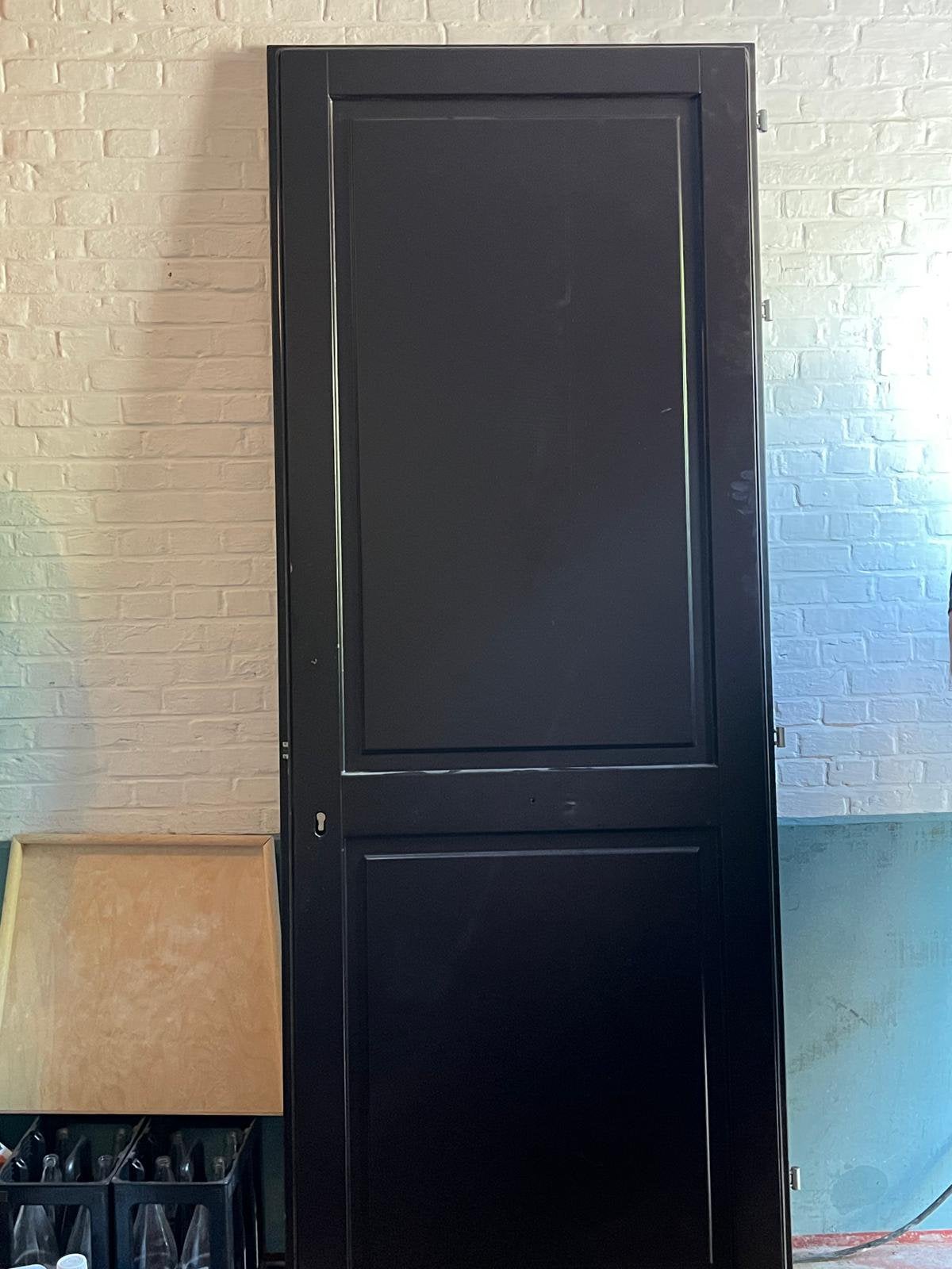 Voordeur in massief meranti hout + kader | 230 x 90 cm, Doe-het-zelf en Bouw, Ophalen, Zo goed als nieuw, Hout