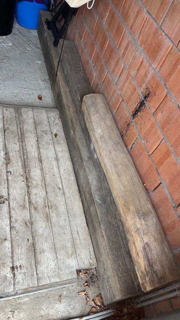 Eiken balken, Tuin en Terras, Ophalen, Nieuw, 250 cm of meer, Balken