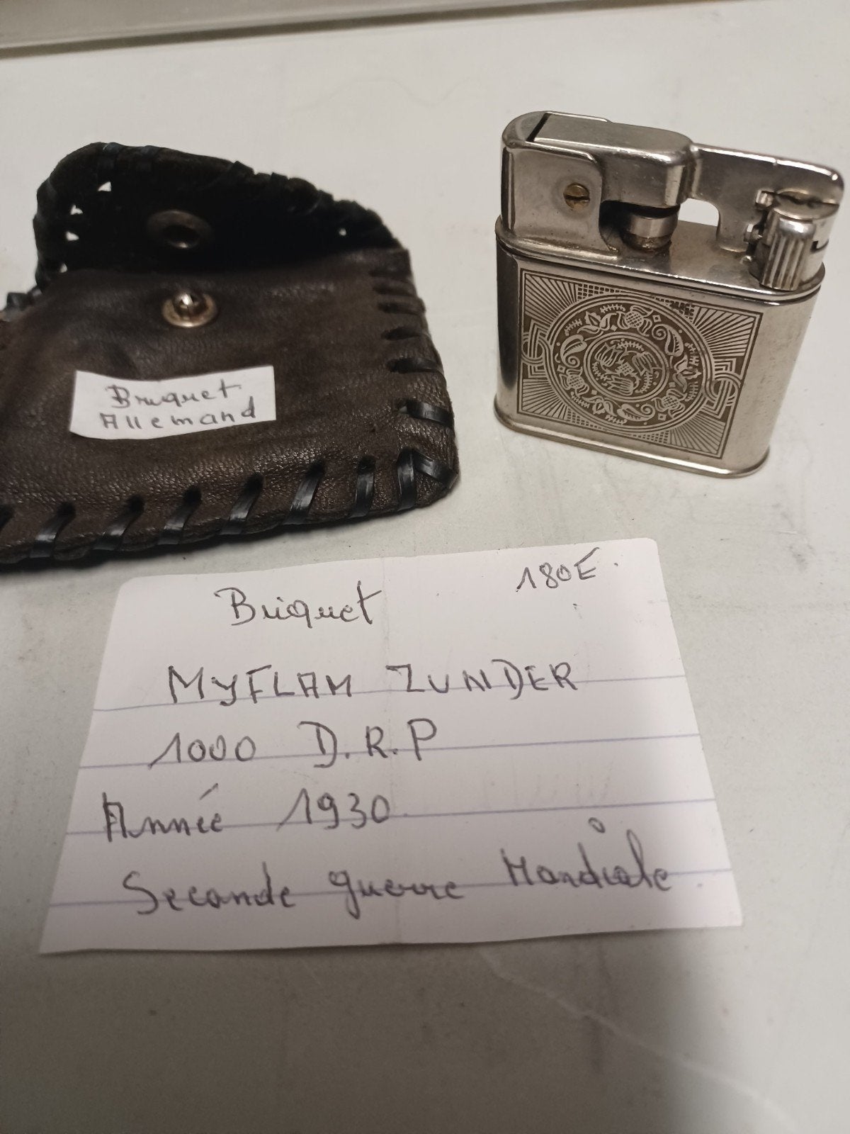 BRIQUET ANCIEN MYFLAM ZUNDER ALLEMAND, Collections, Articles de fumeurs, Briquets & Boîtes d'allumettes, Enlèvement, Utilisé, Briquet
