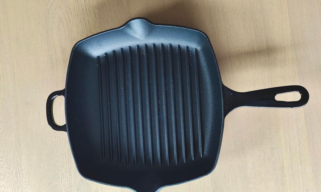 BK Bourgogne Gietijzeren Grillpan - Jet Black - 26x26 cm, Huis en Inrichting, Keuken | Potten en Pannen, Ophalen, Gietijzer