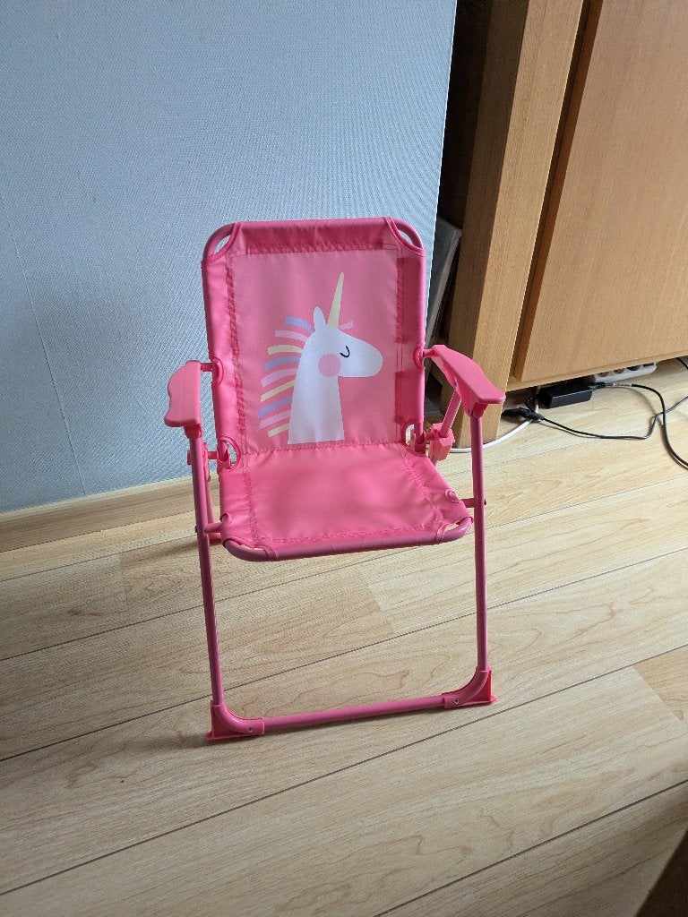 Chaise enfant rose Licorne, Enfants & Bébés, Enlèvement, Comme neuf, Chaise pliante