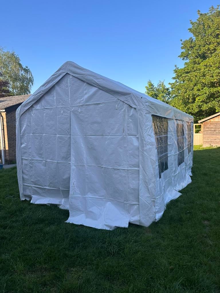 Partytent 6 x 3 met eijwanden PVC 520g/m2, Tuin en Terras, Partytenten, Ophalen, Gebruikt, Partytent, Minder dan 4 meter