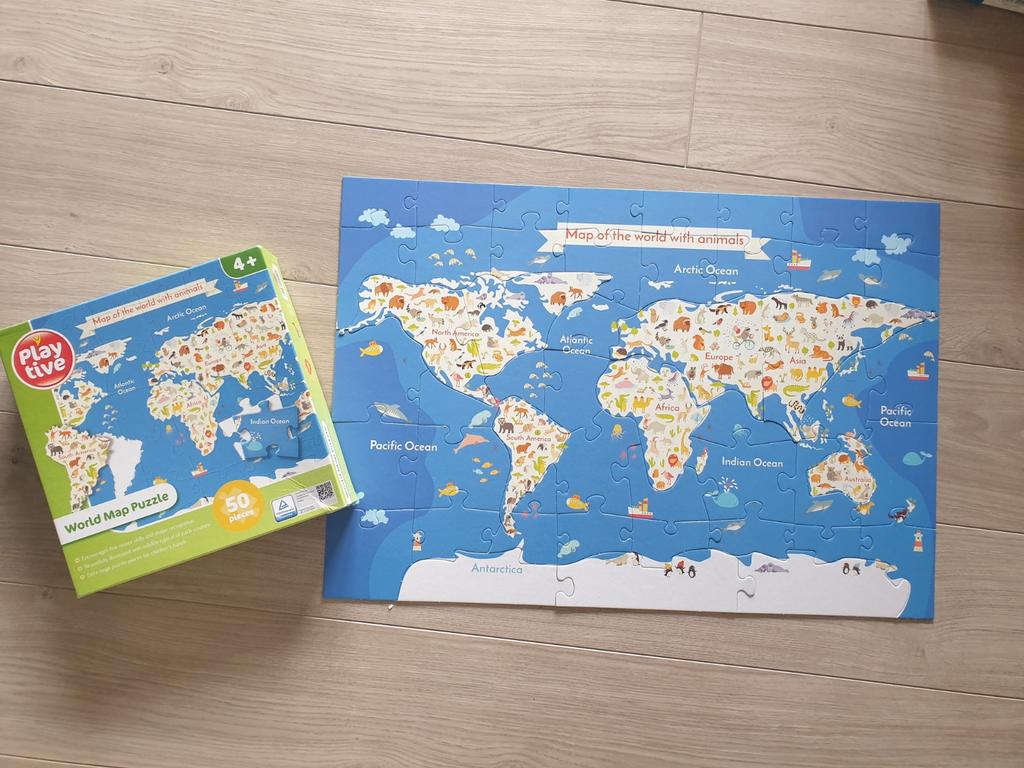 Puzzel - wereldkaart puzzel, Ophalen