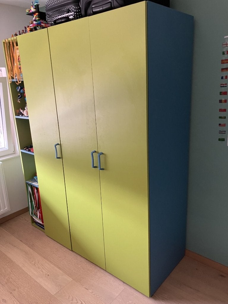 Chambre (lit + garde-robe), Ophalen, Gebruikt, Eenpersoons, Bois