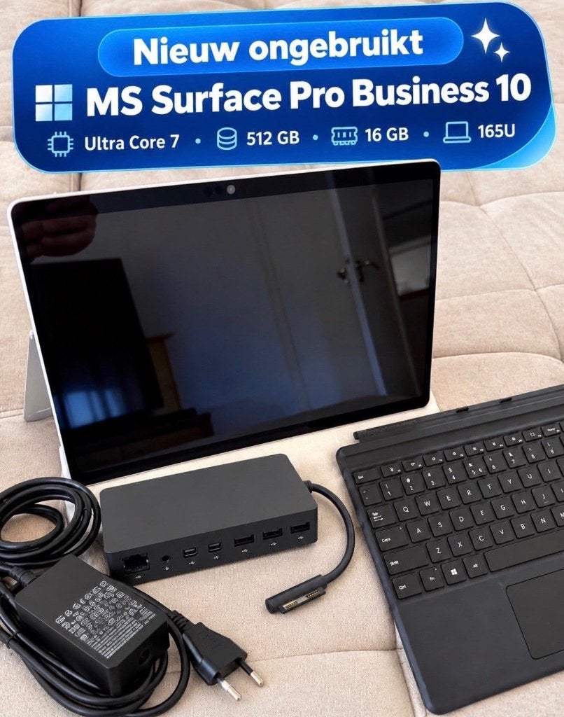 MS Surface Pro 10 Ultra Core 7, 512 gb/16gb NIEUW, Computers en Software, Ophalen, Qwerty, 13 inch, Nieuw