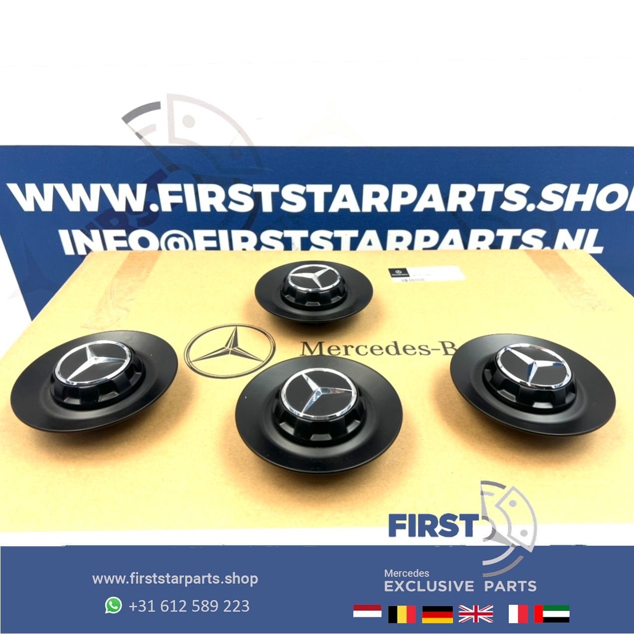 AMG NAAFKAPPEN SET 4 ZWART voor W253 C253 GLC63 GLC63S NAAFD, Auto-onderdelen, Gebruikt, -, -, Ophalen of Verzenden