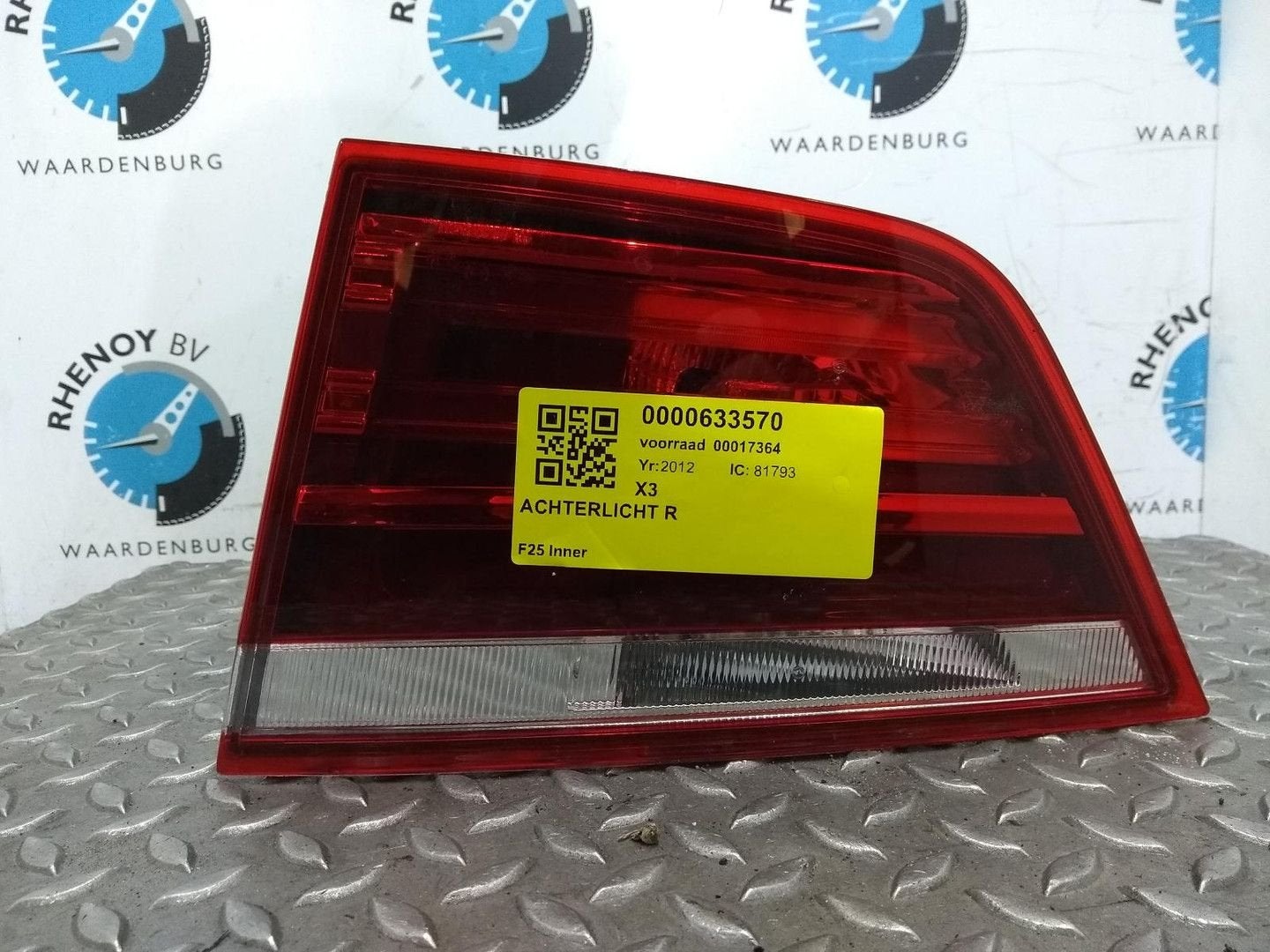 BMW X3 F25 xDrive20d High Exec.  ACHTERLICHT R 2012, Ophalen of Verzenden, Gebruikt, ARN erkend