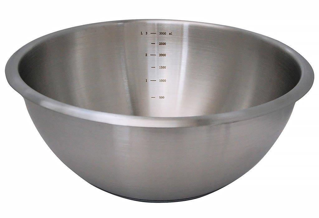 De Buyer Bolle Mengkom in Inox met antislip bodem 7L - 30cm, Ophalen of Verzenden, Nieuw, Inox, Pot, Bus of Blik
