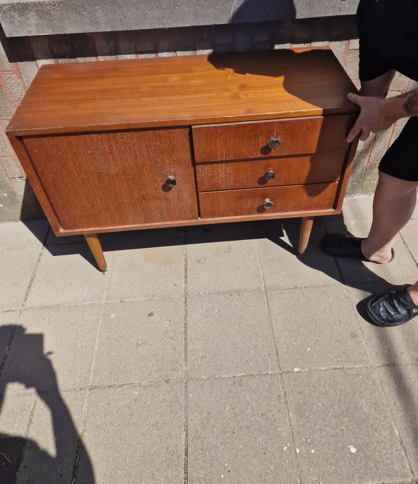 meuble vintage scandinave à restaurer, Maison & Meubles, Tables | Coiffeuses, Enlèvement