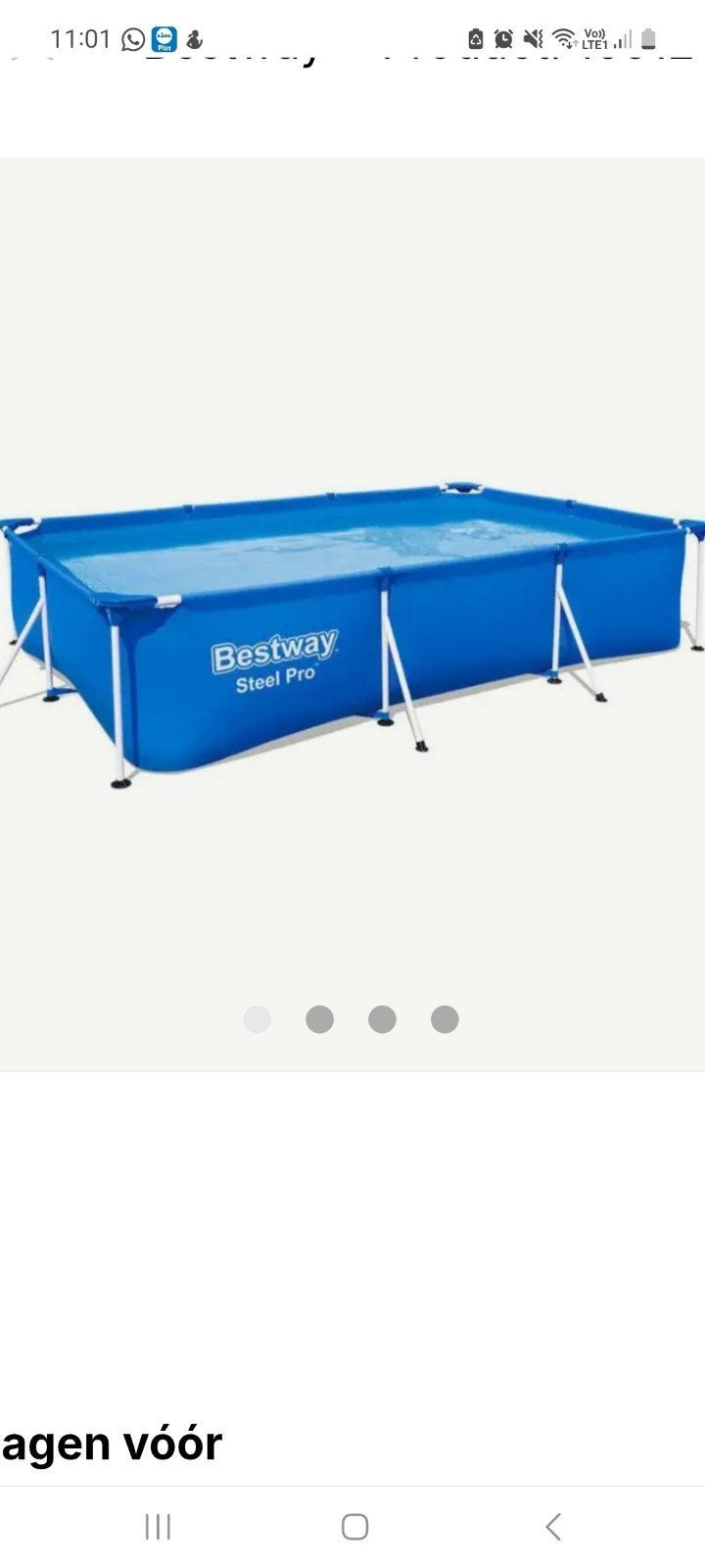 Zwembad Bestway L 3m x B 2m x H 66cm, Tuin en Terras, Zwembaden, Ophalen, Gebruikt, Opzetzwembad, 200 tot 400 cm
