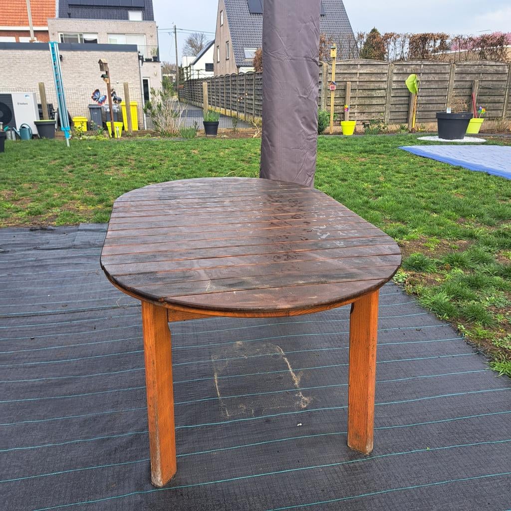 Tuintafel, Enlèvement, Utilisé, Ovale, Bois de teck