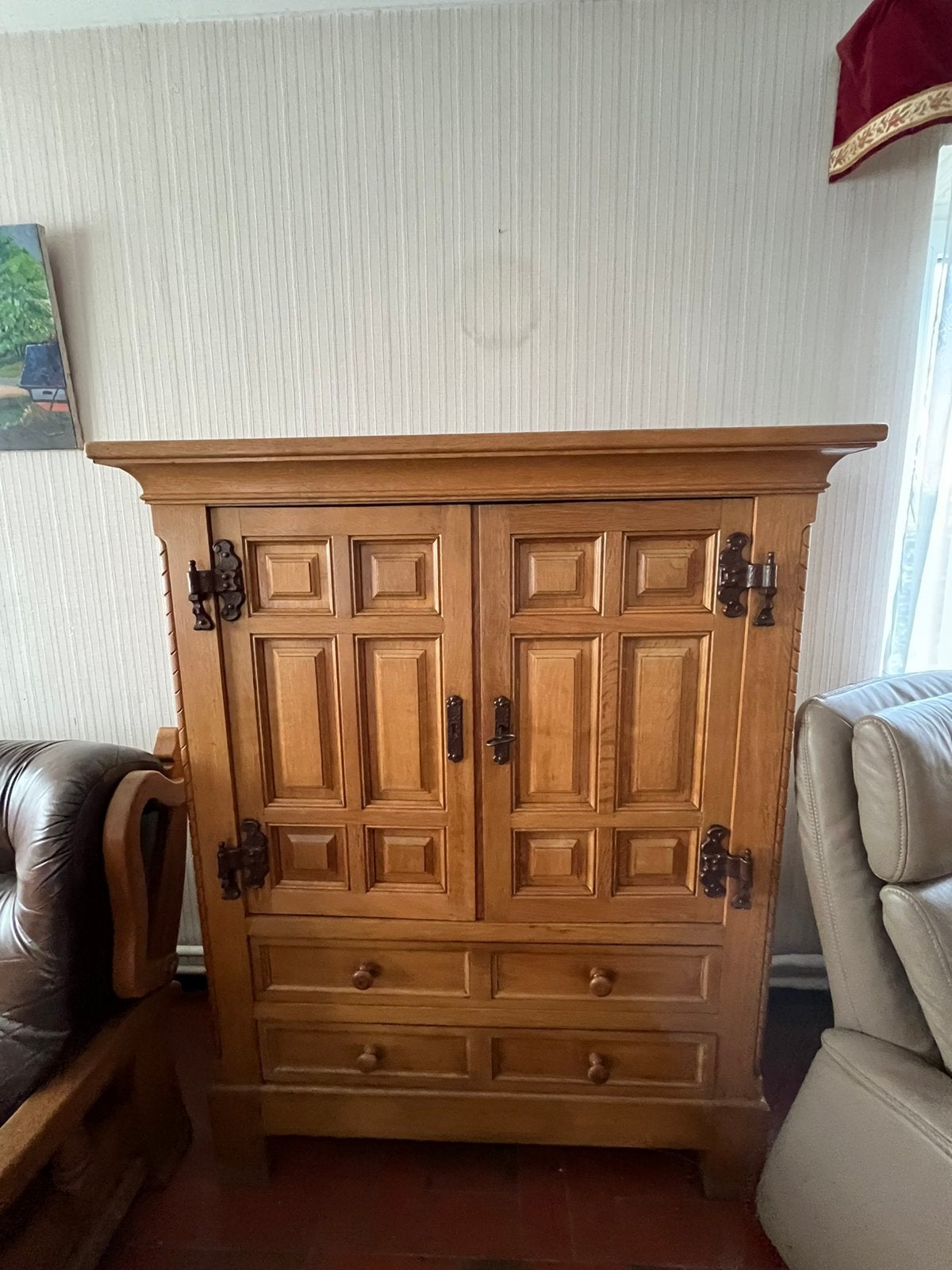 Kast eikenhout, Huis en Inrichting, Gebruikt, 100 tot 150 cm, Eikenhout, 25 tot 50 cm