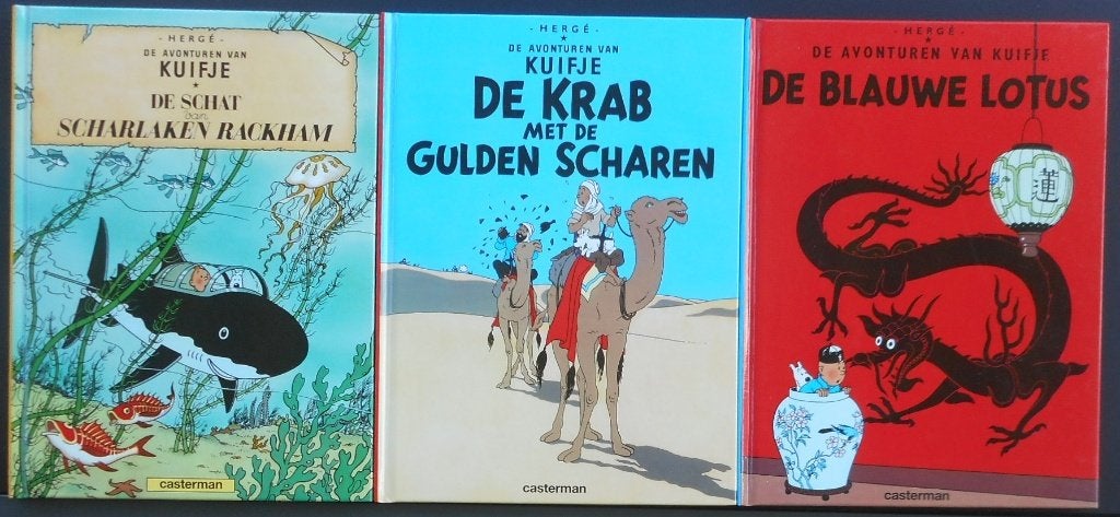 7 Kuifjes strips, Plusieurs BD, Enlèvement ou Envoi, Comme neuf, Hergé