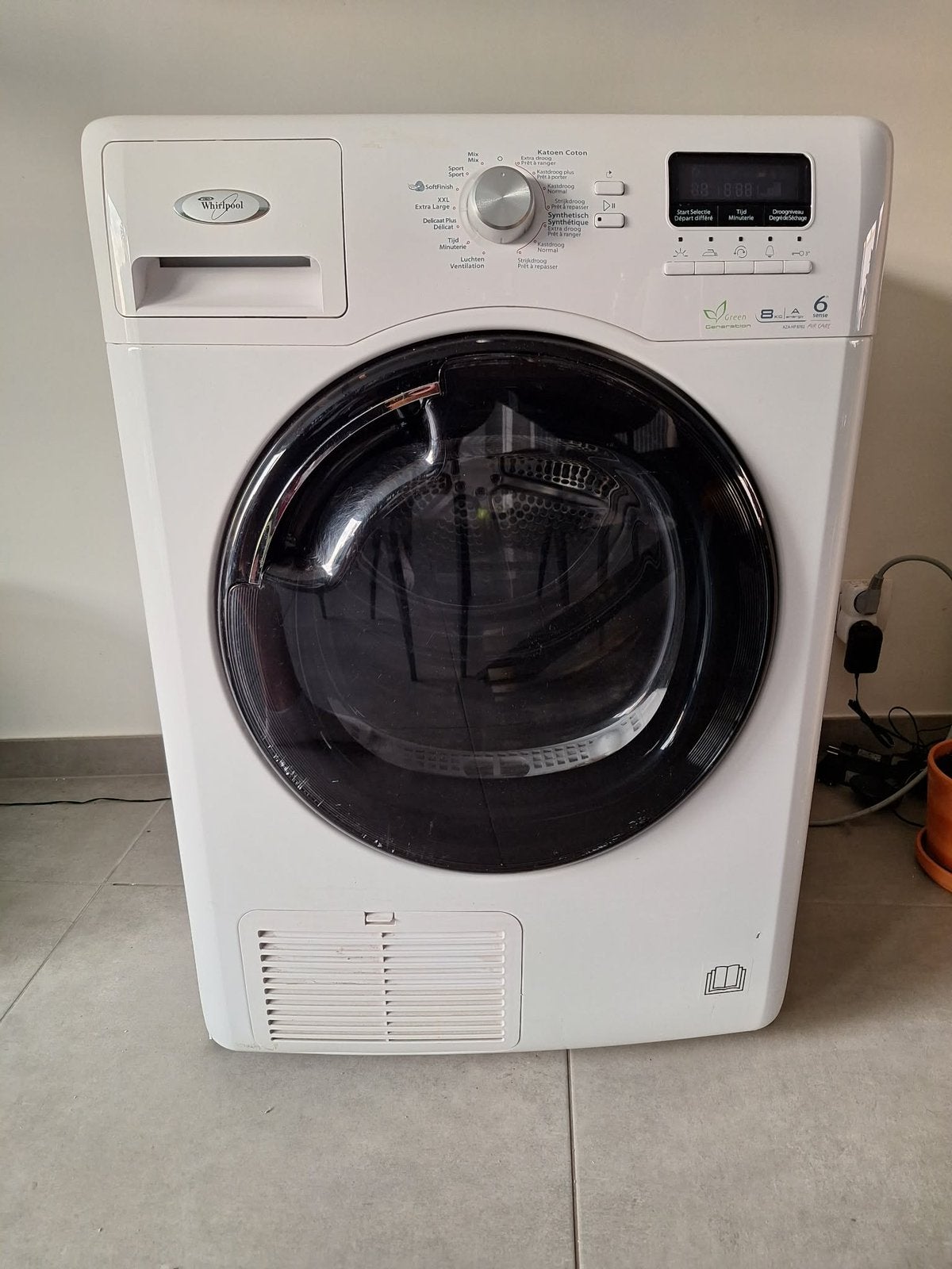 Condensatiedroogkast Whirlpool 8kg, Ophalen, Zo goed als nieuw