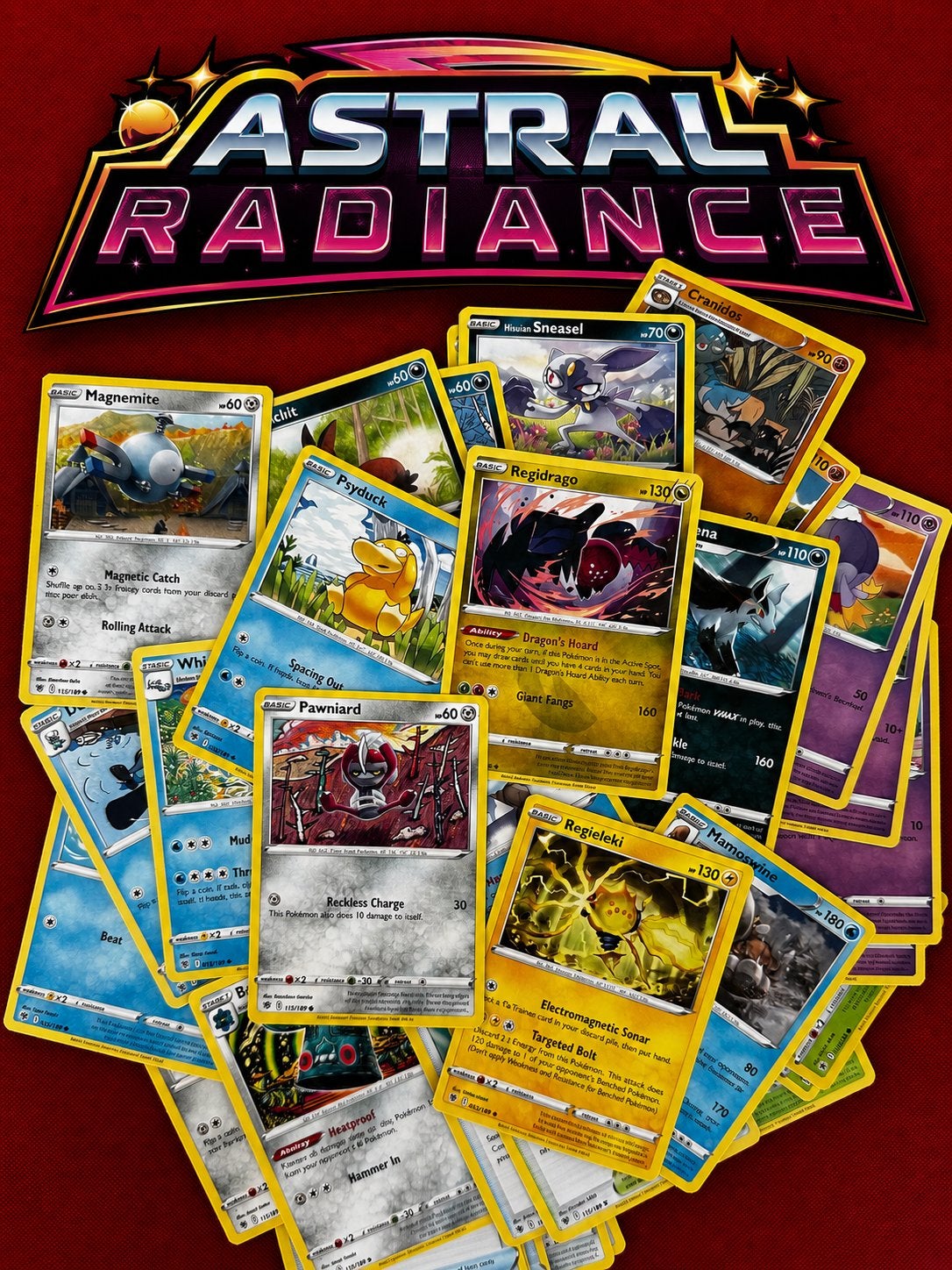 54 cartes Pokémon originales du set Astral Radiance, Enlèvement ou Envoi, Comme neuf, Plusieurs cartes