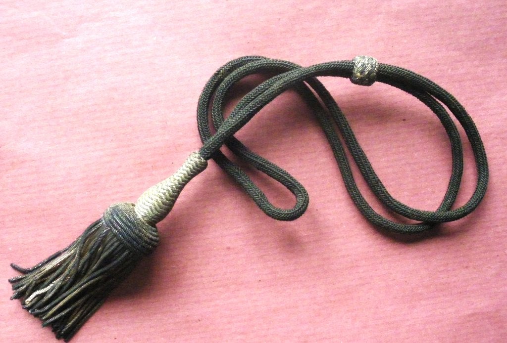 Dragonne belge en cannetille & brocart pour épée médecin GC, Verzamelen, Militaria | Algemeen, Verzenden, Landmacht, Zwaard of Sabel