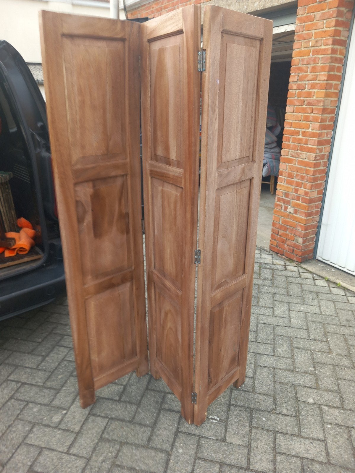 zeer mooi kanerscherm teack, Huis en Inrichting, Ophalen