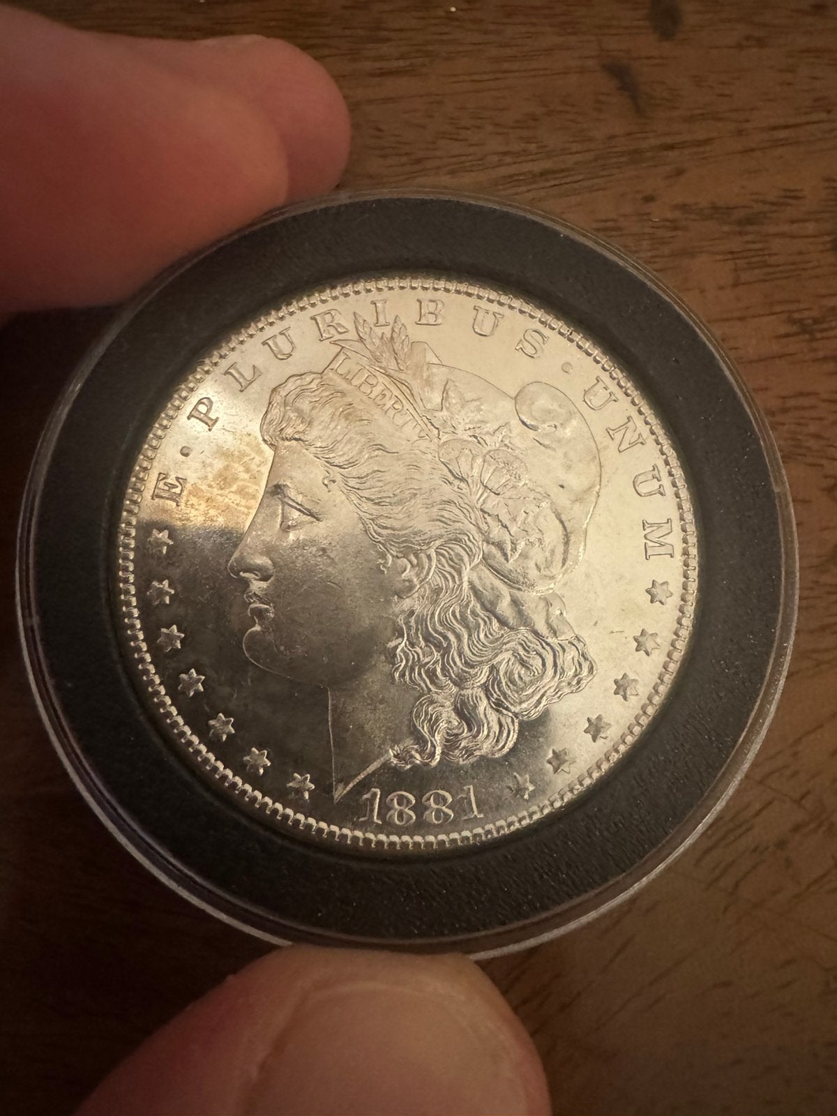 Morgan dollar 1881 s, Ophalen of Verzenden, Zilver