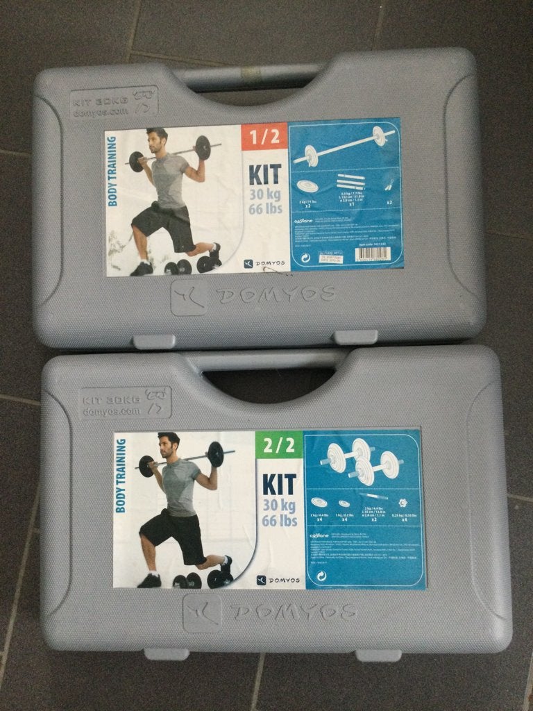 Domyos halterset 30kg, Ophalen, Gebruikt, Armen, Halterset