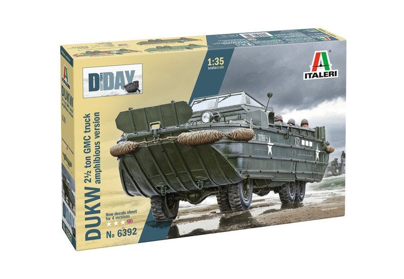 ITALERI 6392 DUKW AMPHIBIOUS TRUCK D-DAY NORMANDY 1944 1/35, Hobby en Vrije tijd, Modelbouw | Auto's en Voertuigen, Italeri, 1:32 tot 1:50