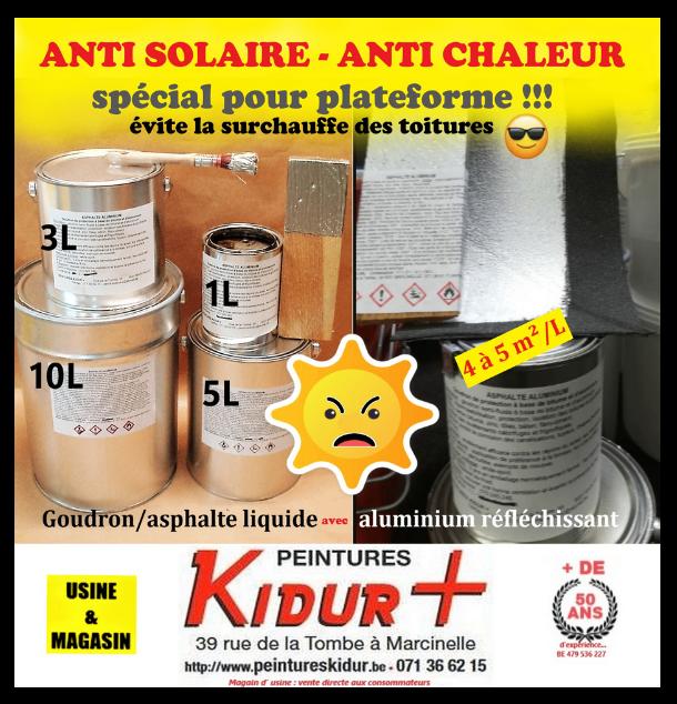 GOUDRON ALUMINIUM anti-solaire/anti-chaleur pour plateforme, Enlèvement, Neuf