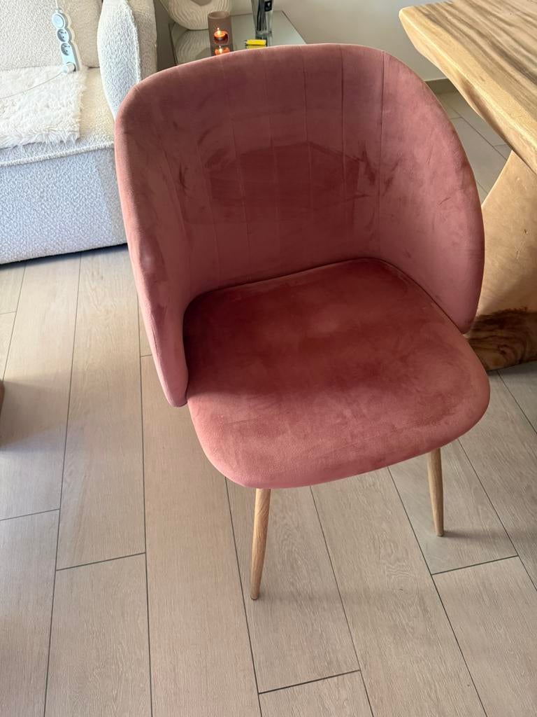 Velours stoel, Huis en Inrichting, Stoelen, Ophalen, Overige materialen, Overige kleuren, Zo goed als nieuw