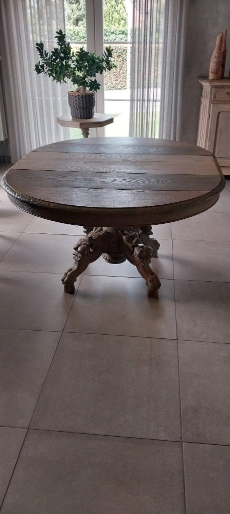 Antieke eetkamertafel jachtstijl, Ophalen