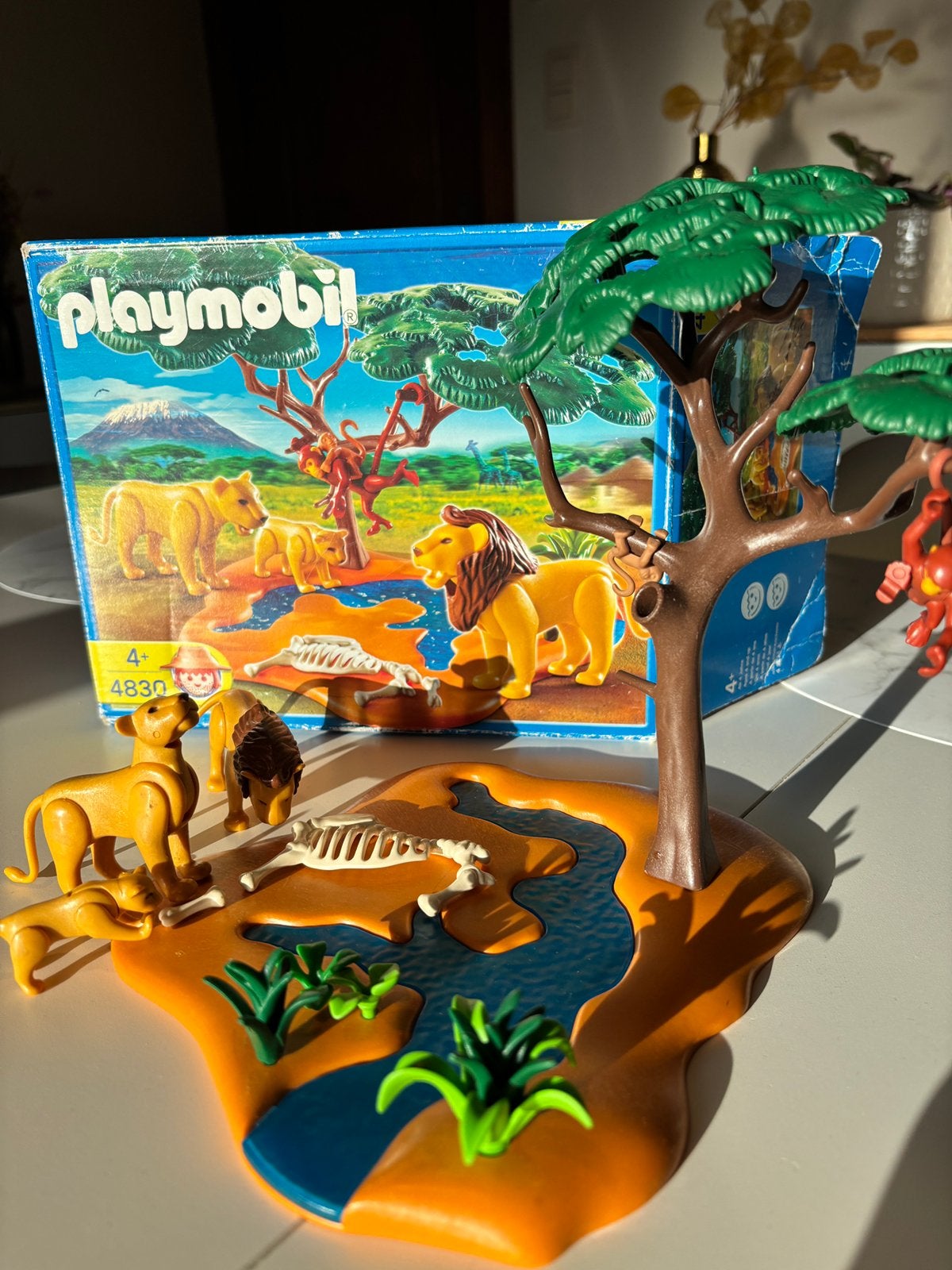 Playmobil 4830 - Leeuwenfamilie met apen, Kinderen en Baby's, Ophalen, Wild life, Complete set, Overige typen
