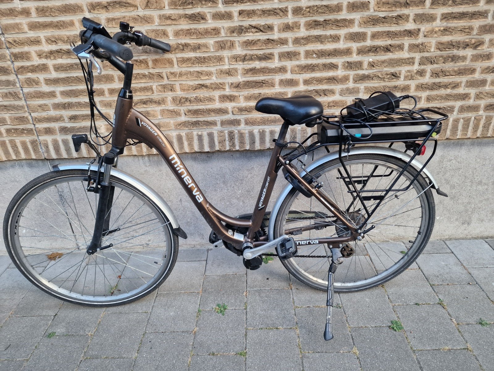 elektrische fiets minerva midden motor, 47 à 51 cm, Enlèvement, Utilisé, 30 à 50 km par batterie