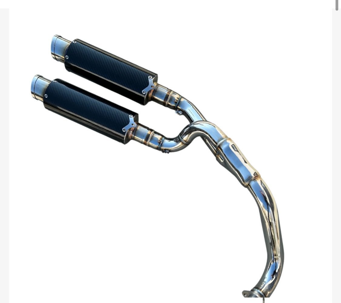 Carbon Twin uitlaat voor Dax 'The Shotgun', Fietsen en Brommers, Ophalen of Verzenden