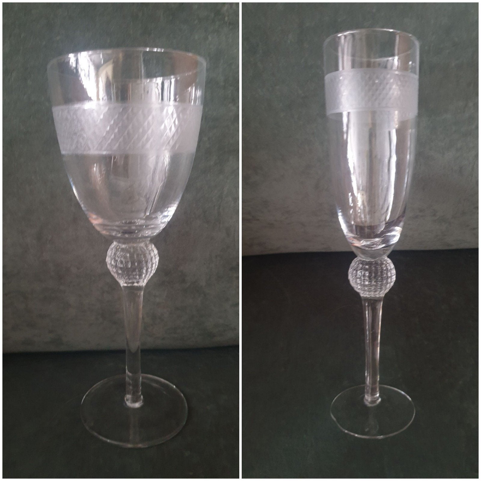 6 champagne 6 wijnglazen  LOOD, Collections, Verres & Petits Verres, Enlèvement
