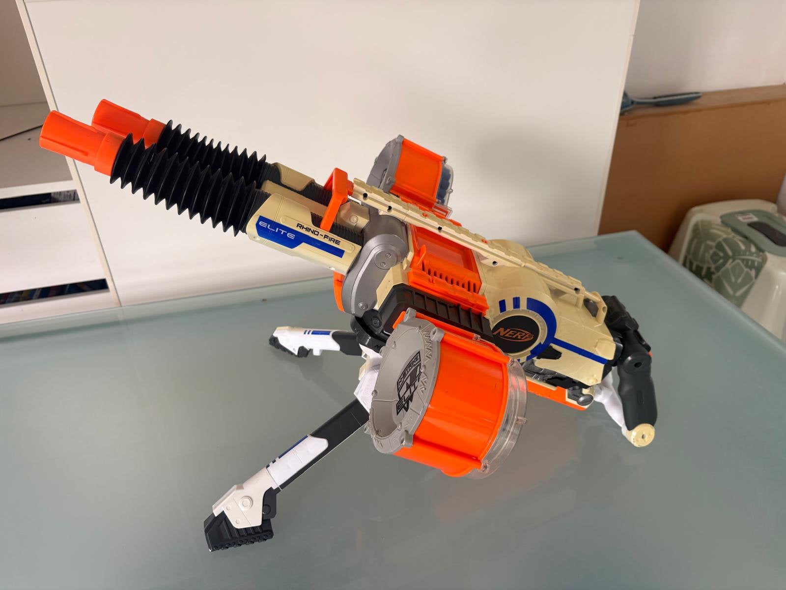 Nerf N-strike Elite Rhino Fire, Ophalen of Verzenden, Zo goed als nieuw