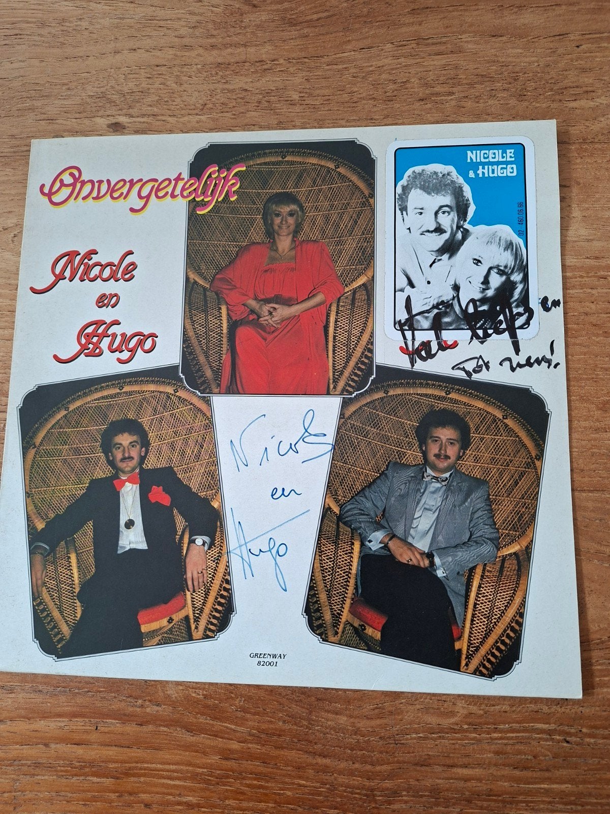 Vinyl - Lp - 1982 Nicole en Hugo gesigneerd. Cond: verzorgd, Gebruikt, 1980 - 1989, Ophalen of Verzenden, Pop
