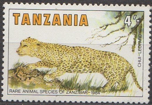 Tanzania - Zanzibar-luipaard - 1984, Postzegels en Munten, Postzegels | Afrika, Verzenden, Tanzania, Postfris